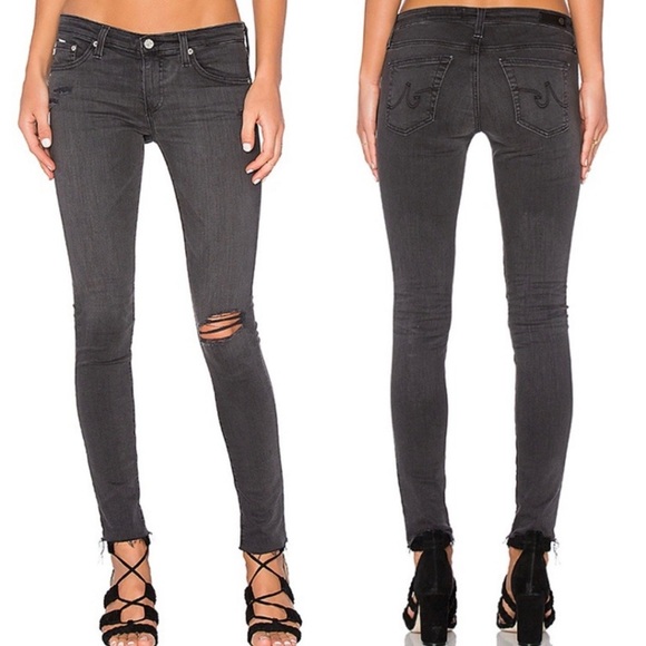 AG Adriano Goldschmied The Legging Ankle Jeans Size 30/10 Gray Jeggings New NWT - Picture 1 of 7